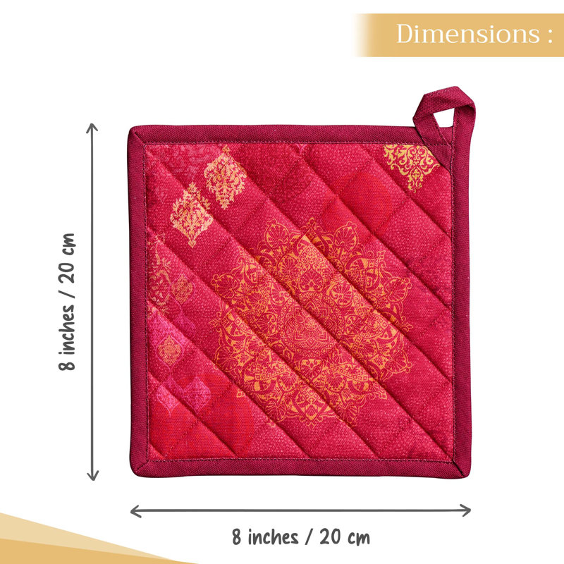 Maison d'Hermine Versailles 100 % coton manique simple - 8 po x 8 po