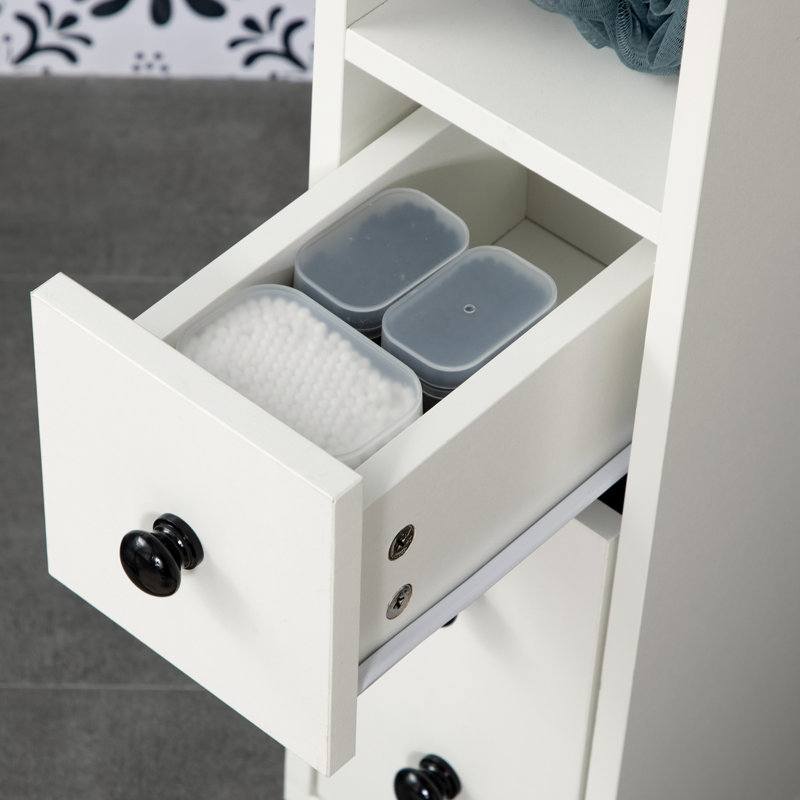 Armoire de salle de bain mince avec roulettes