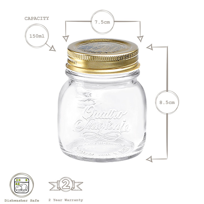 Quattro Stagioni Glass Storage Jar - 150ml