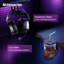 Y-Shaped Ergonomic Gaming Desk with RGB LED Strip Lights, Carbon Fiber Texture Desktop, Gaming PC Workstation, Game Table with Headphone Holder & Cup Holder, Black-1931222284