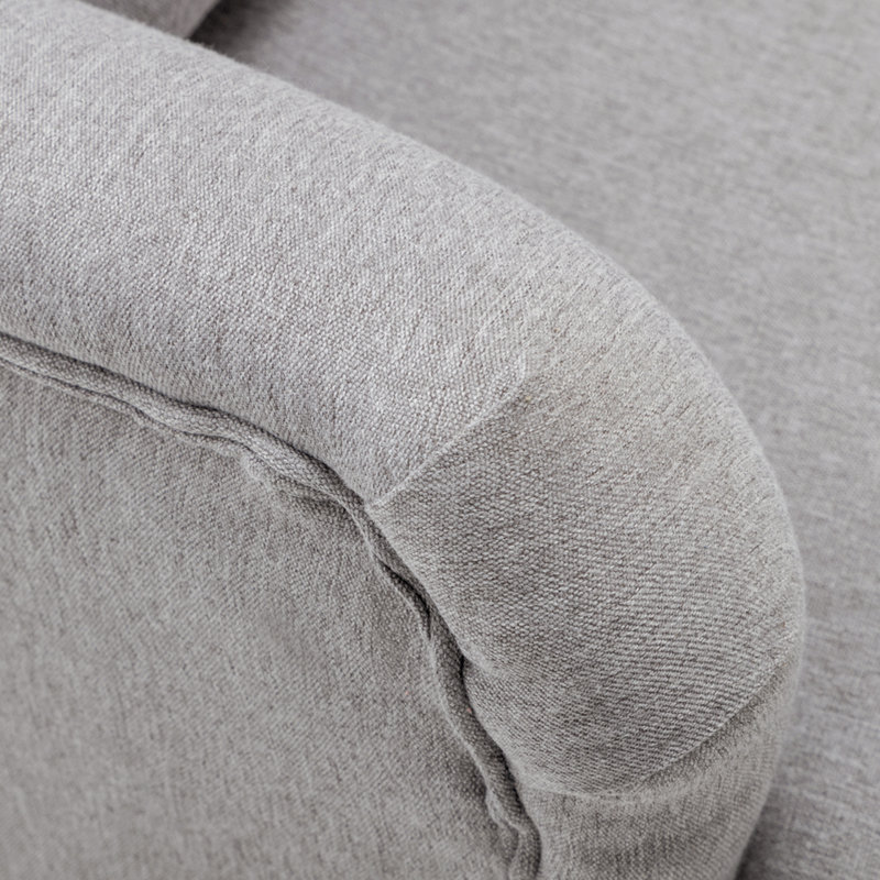 Grey Pink Sofa with cushion footstool, Grey Linen