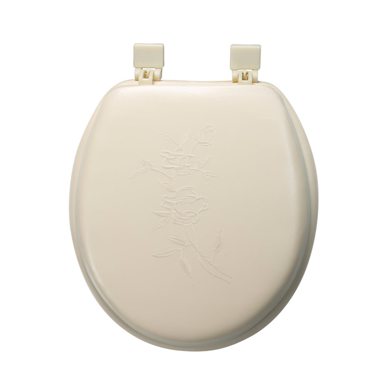 Round Toilet Seat and Lid, Beige