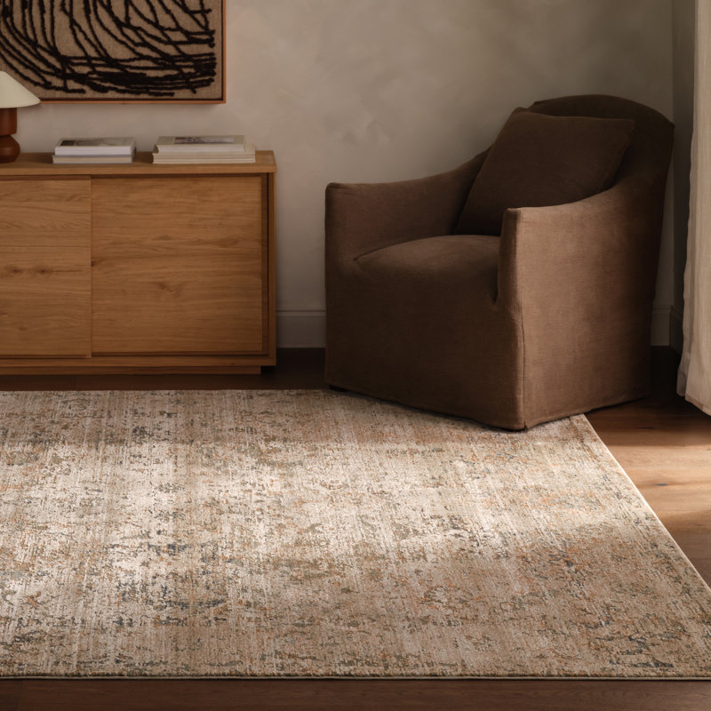 Tapis traditionnel gris / bleu Jaipur Living Emery Powerloomed (4 pi x 6 pi), Rectangle 4pi x 6 pi