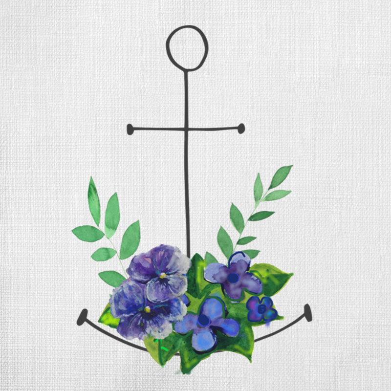Nautical Sea Life_563 - Coussin décoratif inclus, H 20 po x l 20 po