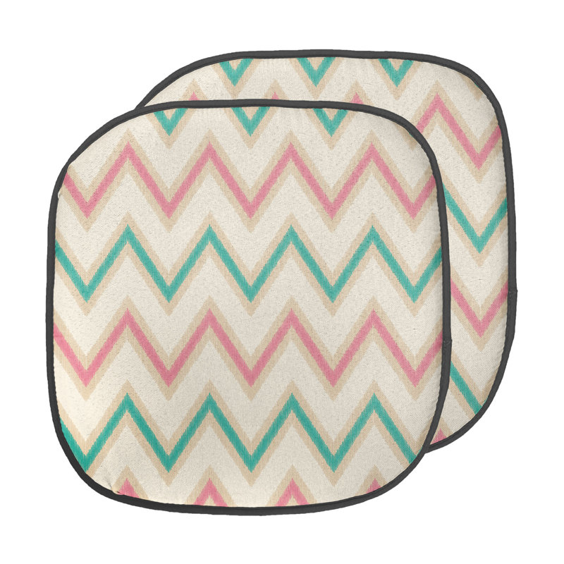 Coussin de siège rétro pour l'extérieur, Vert / rose / crème