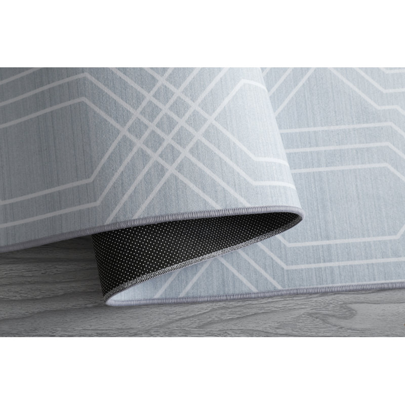 Eswer Geometric Indoor Rug, Rectangle 4' x 6'