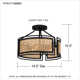 Ruvim 3 Light Rattan Semi Flush Mount