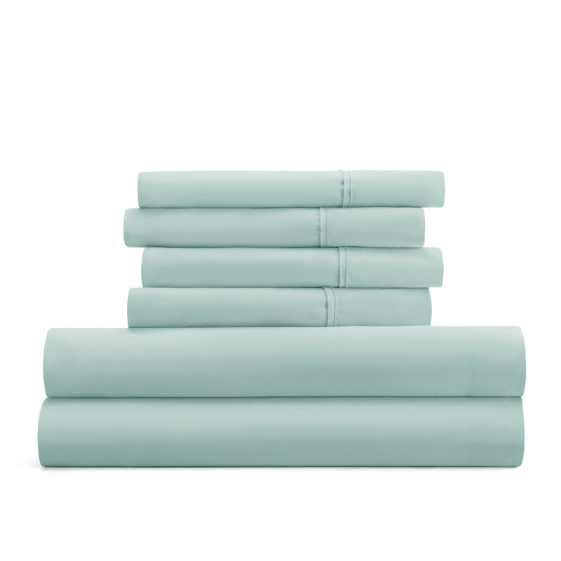 Archimedes Microfiber Sheet Set, Aqua, Twin