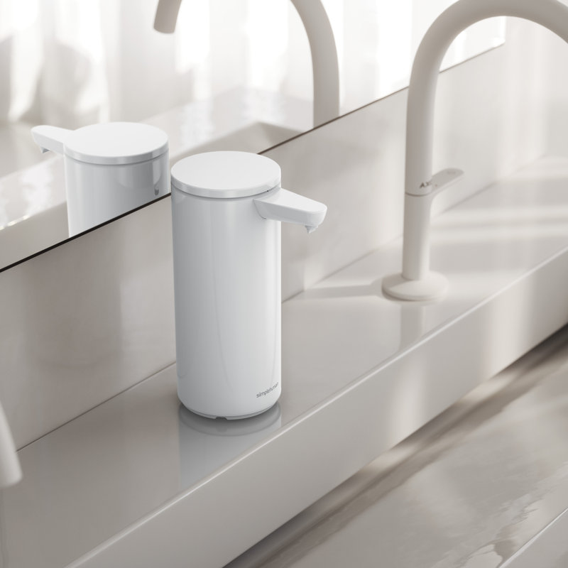 Simplehuman 266ml Rechargeable Sensor Soap Pump Dispenser, White