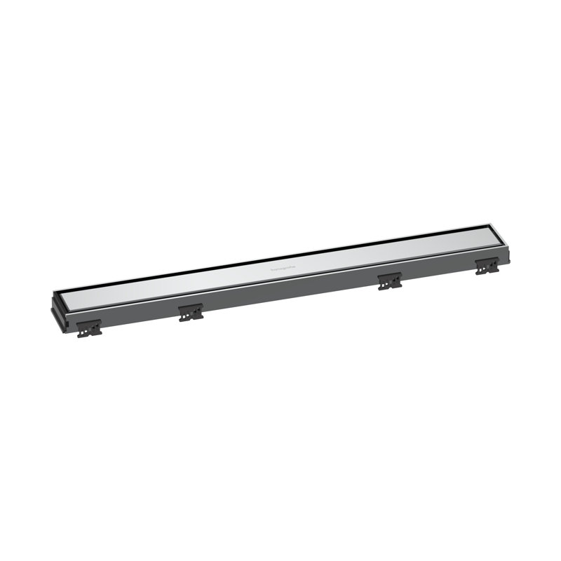 Hansgrohe RainDrain Match Trim Zero/ Tile 23 5/8" with Height Adjustable Frame, Chrome