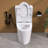 1-Piece Toilet 1.1/1.6 GPF Dual Flush Elongated With Chair Height Toilet In White Soft Close Seat Included