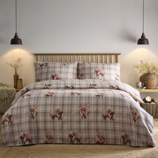 Portfolio Home Highland Cow Natural Bedding Set