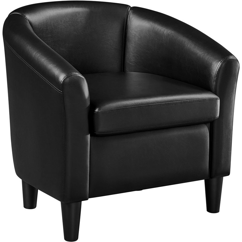 Fauteuil de 27,5 po Altoga CAL117, Similicuir noir