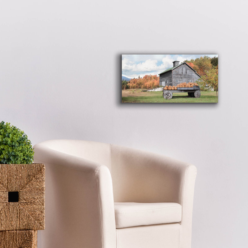 «Amerski Fall Roadside Market On Canvas» par Lori Deiter, reproduction, H 12 po x l 24 po x P 0,75 po