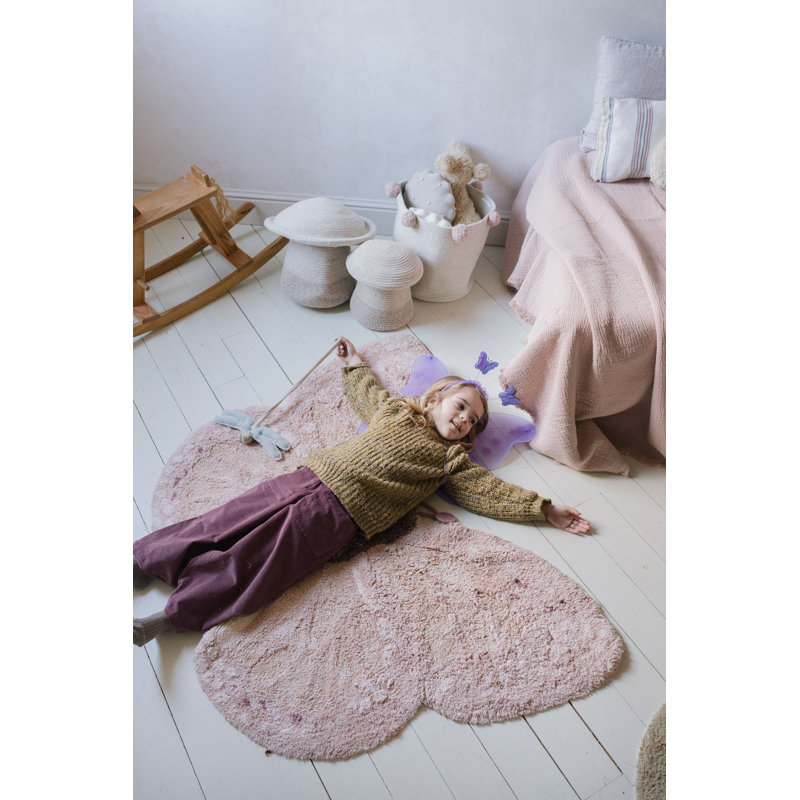 Washable Animal Cotton Rug Baby Butterfly