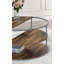 Table basse de style industriel de style industriel avec demi-tablette supérieure et demi-tablette à cadre thermolaqué avec trois tablettes et une table de bout - non incluses