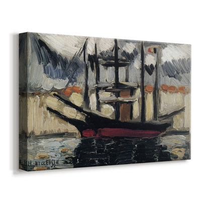 La barge noire (ou bateau sur le canal) - Henri Matisse - Toile tendue avec châssis - c. 1898 - 1899