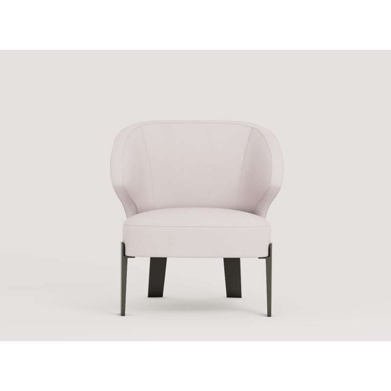Fauteuil demi-tonneau Meisner, Gris clair