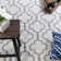 Tapis à motif géométrique blanc cassé / gris Alkire