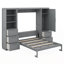 Grand lit escamotable mural avec tablettes-1786317012