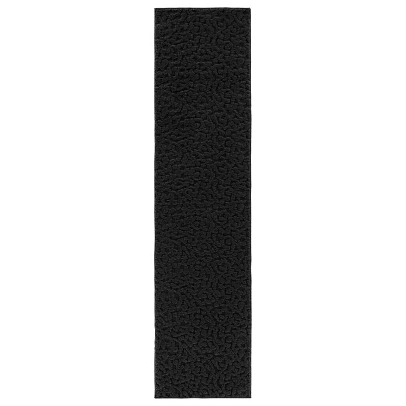 Garland Rug Ivy Large Area Rug Black, Runner 2' x 12'