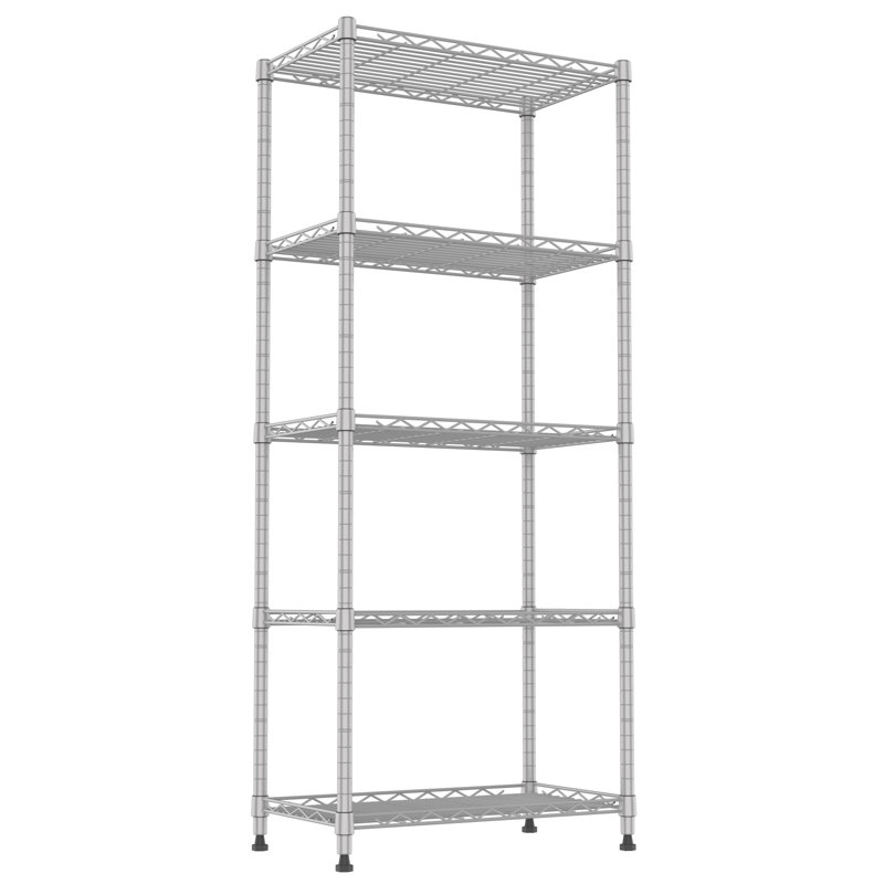 Wire Shelving Metal Storage Rack Adjustable Shelves,Standing Storage Shelf Units for Laundry Bathroom Kitchen Pantry Closet
