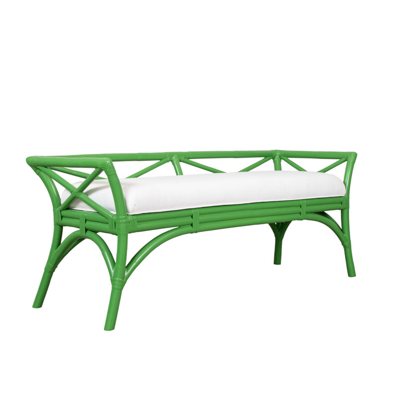 Wicker Bench, Bright green