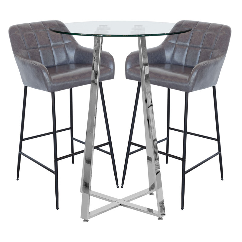 Diddo 2 - Person Dining Set, Grey