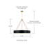 27.50"W x 24.25"H 4-Light Modern Circular Metal Chandelier-100740025