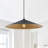 1-Light black round iron adjustable pendant lamp-813849421