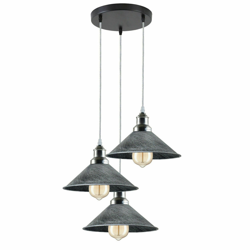 Remi 3 - Light Cluster Pendant, Brushed Silver