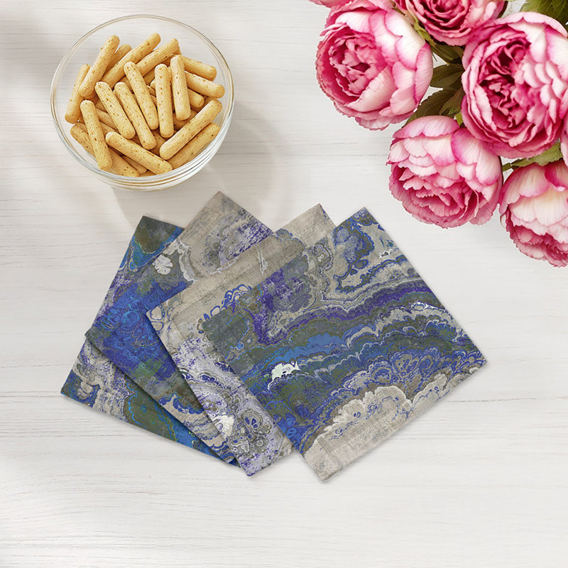 Square Napkins, Sodalite