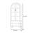 French Country Style Arched Bookcase-637750106
