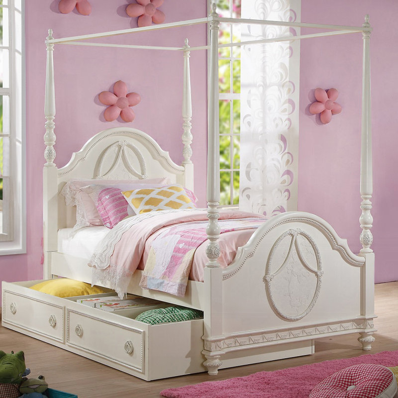Ivory wooden canopy, Double
