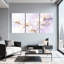 «Watercolor Magnolia Blossom», art mural tendu sur toile, ensemble de 3-1132700714