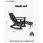 Chaise berçante pliante multifonctionnelle 4 en 1 avec repose-pieds rétractable Adirondack-2080447344