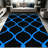 1PC Bright Blue Curved Geometric Trellis area rugs for Living Room, Soft and Comfortable, Suitable for all seasons, easy-to-maintain, machine washable Indoor floor mat, Under Table Farmhouse suitable for dining table, bedroom, entryway, patio,-129934885