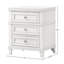 Table de chevet 3 tiroirs blanche avec USB