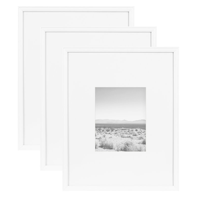 Ensemble de cadres photo Chun, 3, L 16 po x H 20 po, Blanc