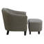 Picardy Faux Leather Armchair with Footstool