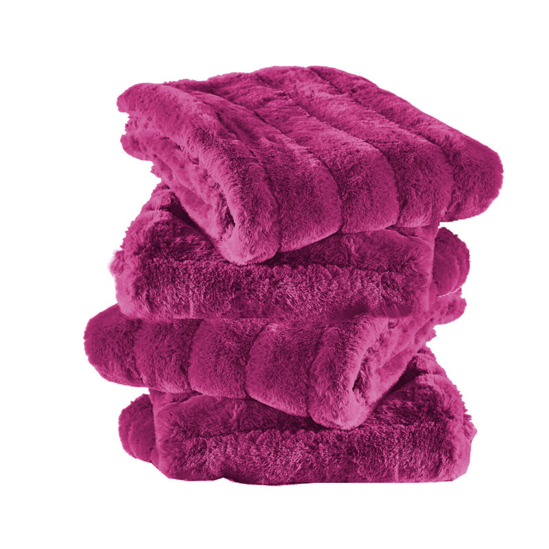 Super Mink Square Pillow Cover, Fuchsia Rose