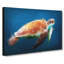 Sea Turtle In The Blue Ocean In Abstract - Wrapped Canvas Print-55339379