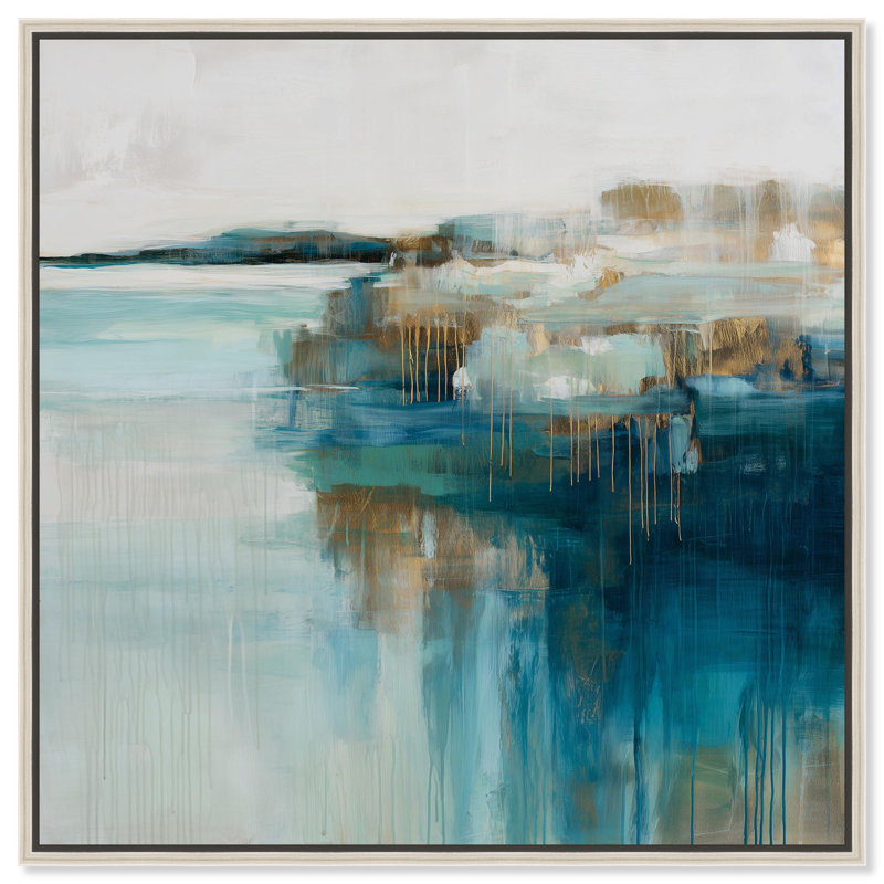 «Cascade of Color II», reproduction d'art sur toile par Art Remedy, cadre argenté, 16 x 16, H 17 po x l 17 po, Cadre argenté
