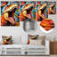 Cubiste coloré Trex Dino II - dinosaure, art mural-101155080