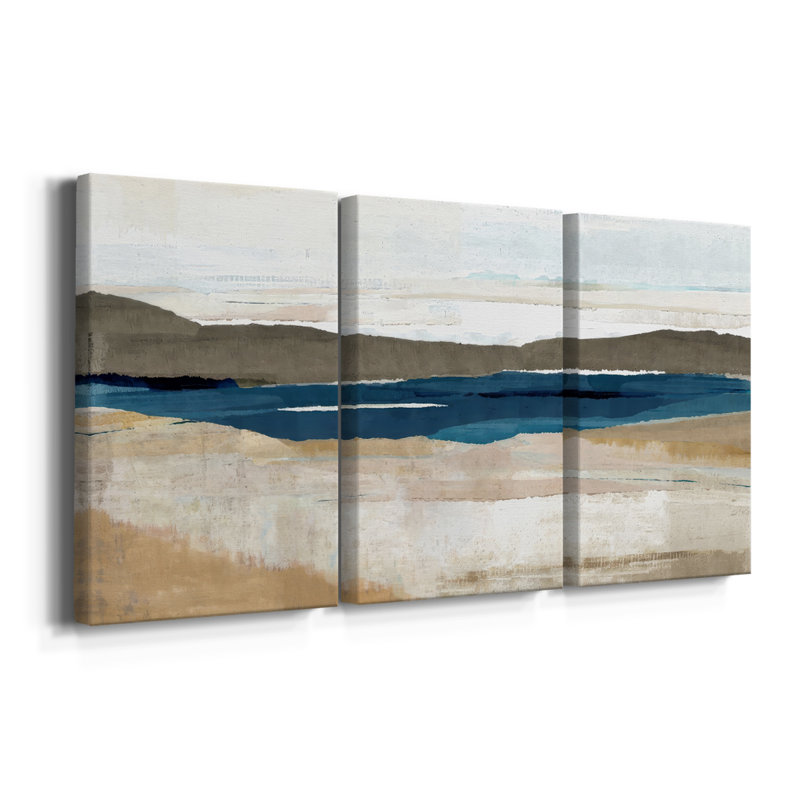Toile tendue sur mesure Buttermere Triptych I - 3 pièces, H 27 po x l 54 po