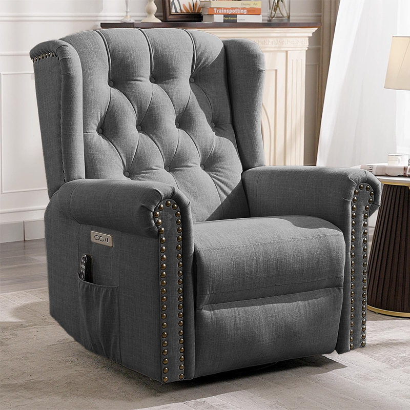 Fauteuil inclinable électrique berçant et oscillant Meetwarm, Gris