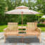 Banc de patio en bois pour l'extérieur Wilhelmina-1032001157