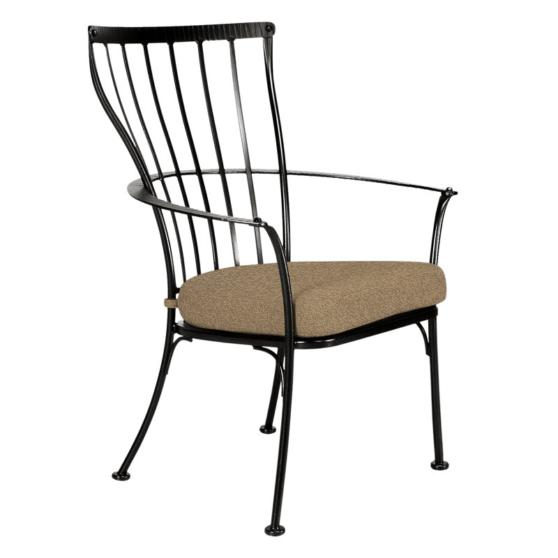 Monterra Outdoor Dining Armchair, Carbon Black, Harris Stone