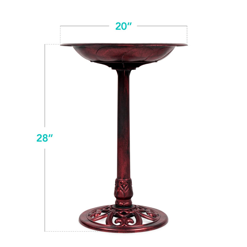 Bird Bath, Cherry Red