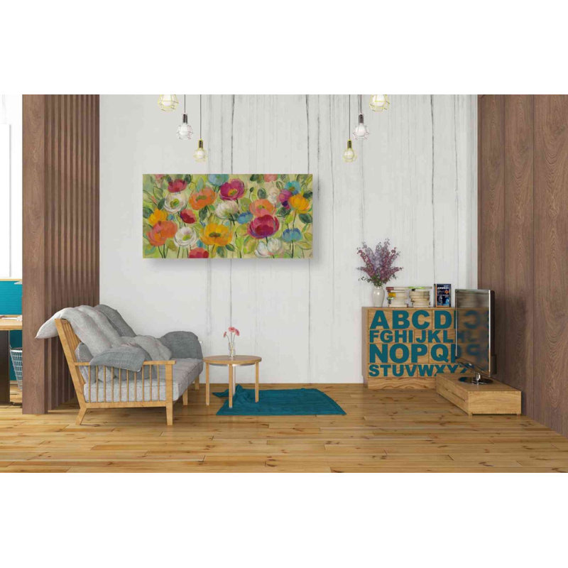 'Chartreuse Garden' by Silvia Vassileva, Canvas Wall Art, 20" H x 40" W x 1.5" D